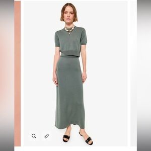 Cami NYC Lexa Cropped Knit Top + Jovian Knit Skirt in Bayou